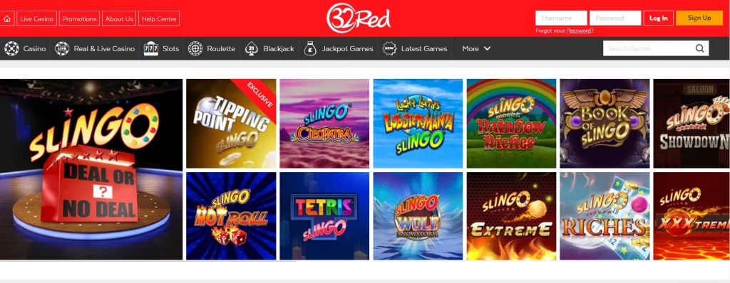 32Red Slingo Games