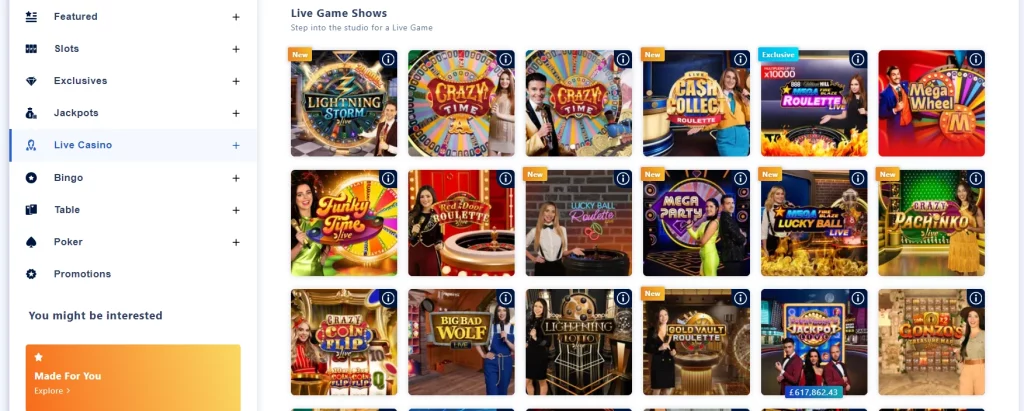 William Hill Game Shows